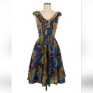 Amani Liberia Handmade Cotton Cocktail Dress  Size 6